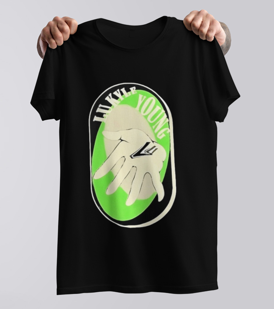 Lukyle Young Hand With Emblem In Green Oval T-Shirt