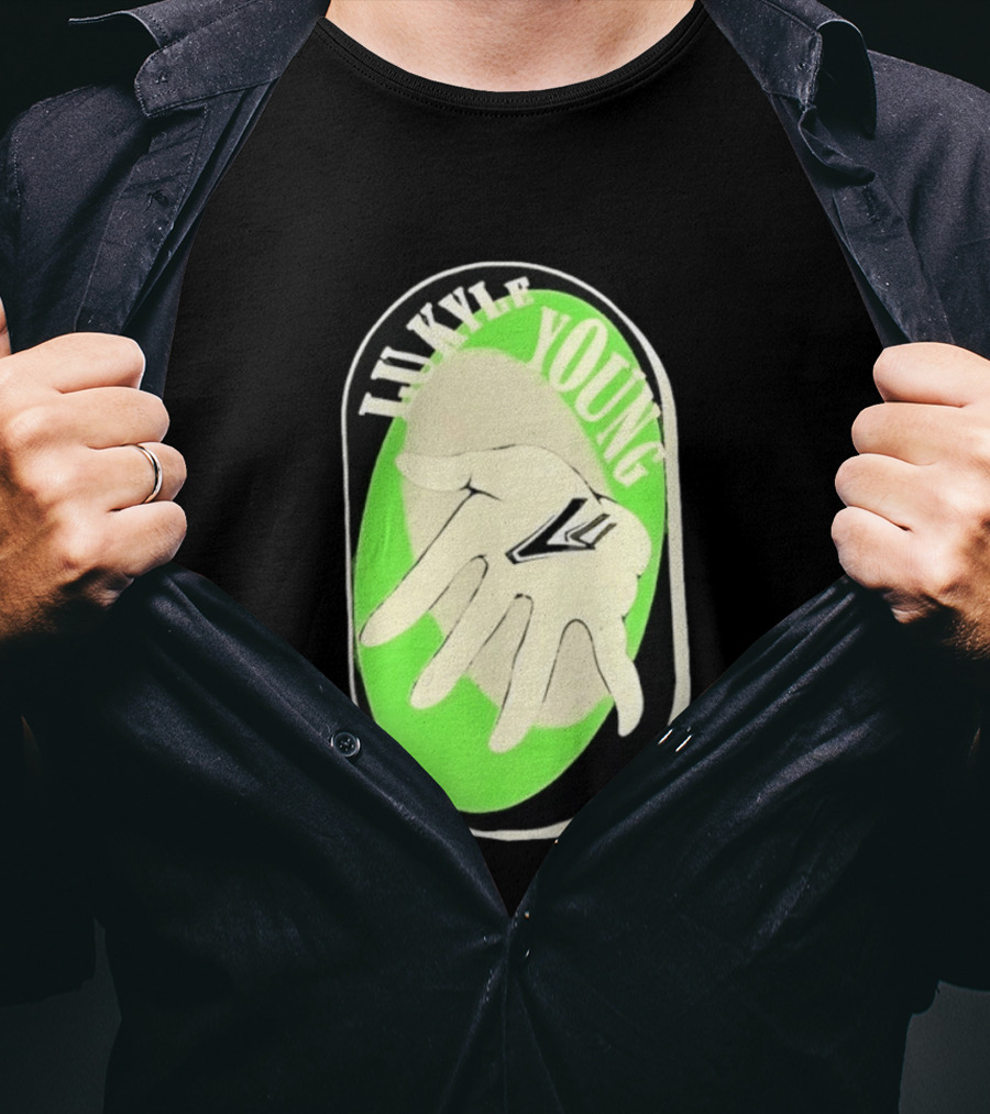 Lukyle Young Hand With Emblem In Green Oval T-Shirt