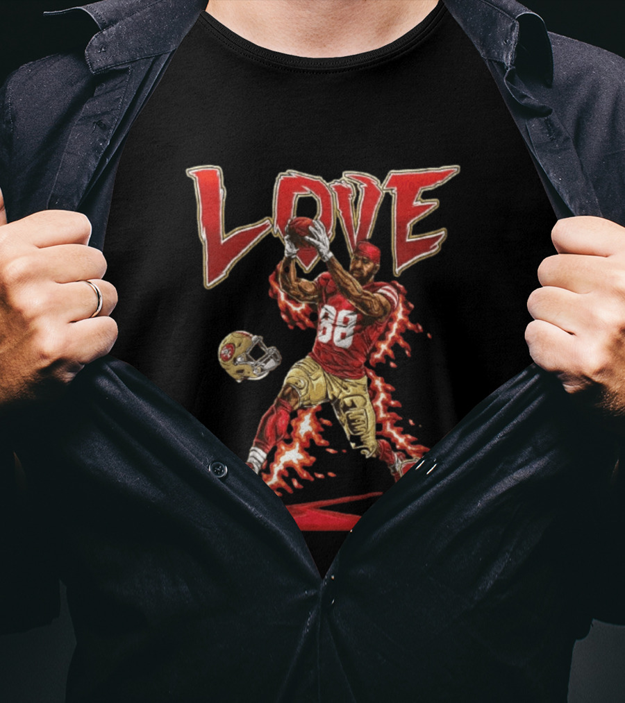 Marquise Goodwin San Francisco 49ers Number 88 Catching Football Love T-Shirt