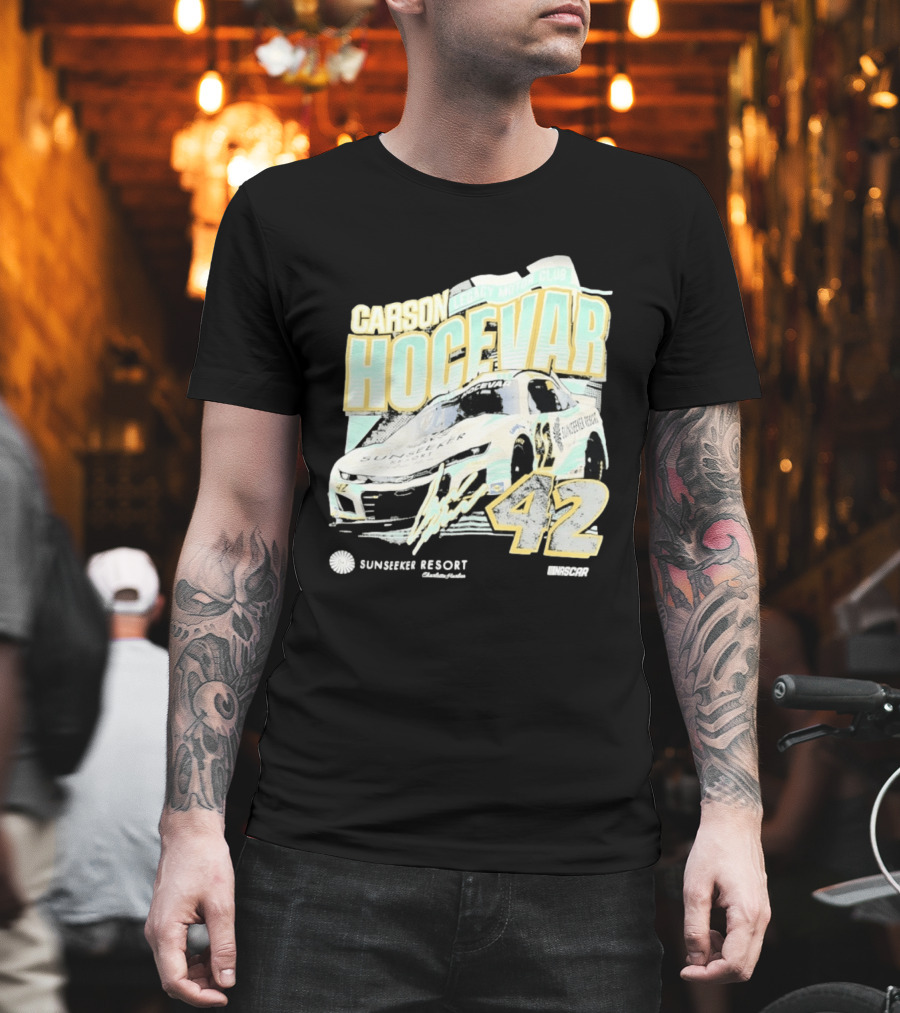 Carson Hocevar Legacy Motor Club 42 Sunseeker Resort NASCAR Racing T-Shirt