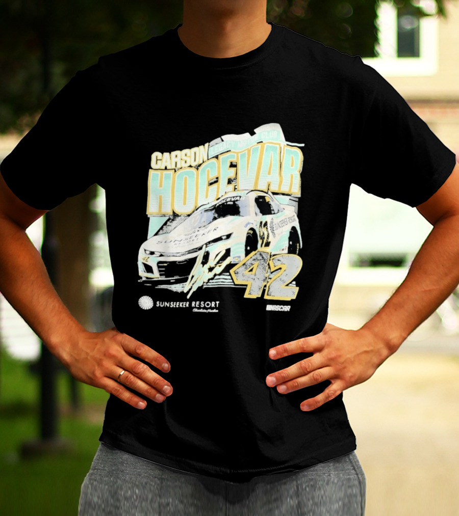 Carson Hocevar Legacy Motor Club 42 Sunseeker Resort NASCAR Racing T-Shirt
