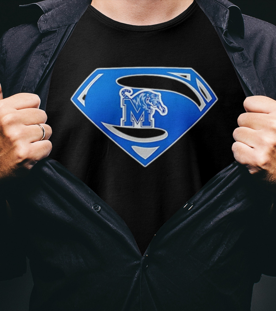 Superman Memphis Tigers NCAA College Basketball T-Shirt