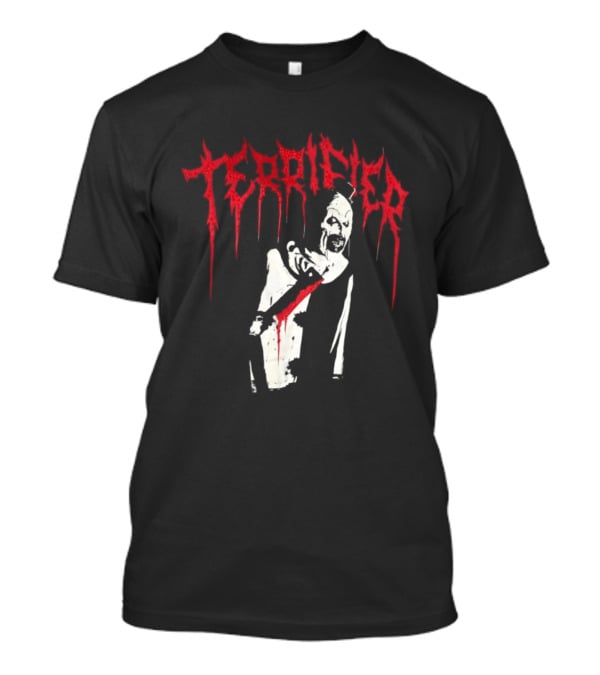 Terrifier Clown Horror Movie Rhinestone Scary Blood Effect T-Shirt