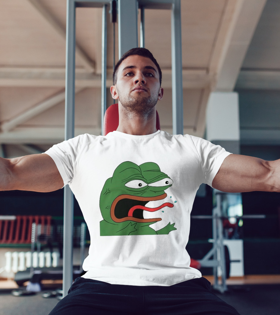 Angry Pepe Frog Meme Tongue Out Reaction Image T-Shirt