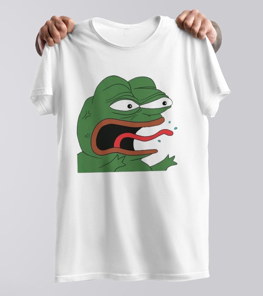 Angry Pepe Frog Meme Tongue Out Reaction Image T-Shirt