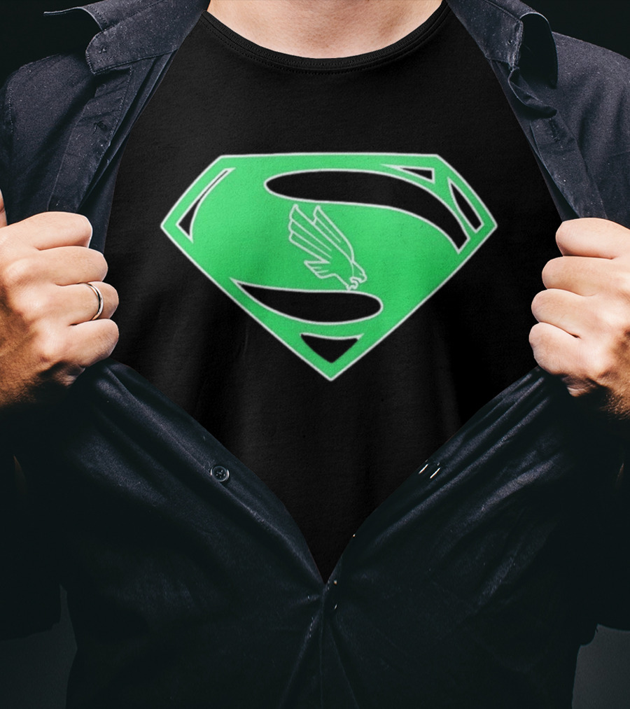 North Texas Mean Green UNT Superman T-Shirt