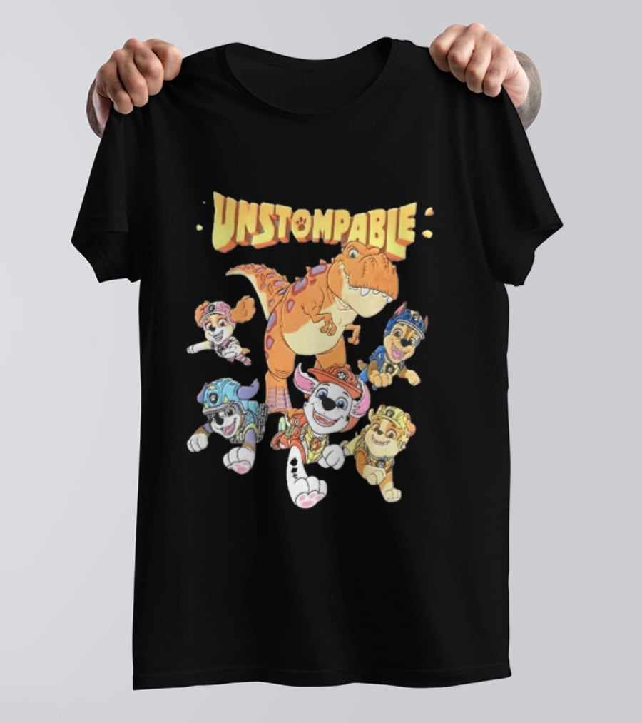 Paw Patrol Unstompable Pups With Tyrannosaurus Dinosaur Adventure T-Shirt