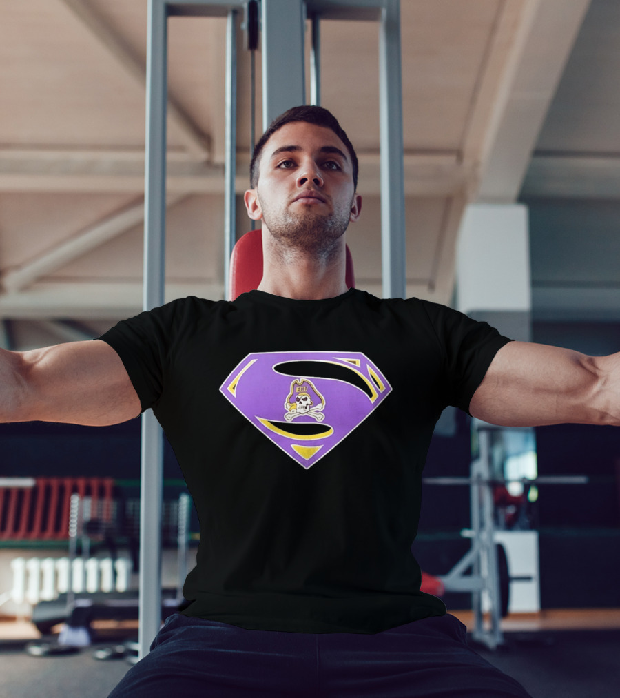East Carolina University Pirates ECU Skull Superman T-Shirt