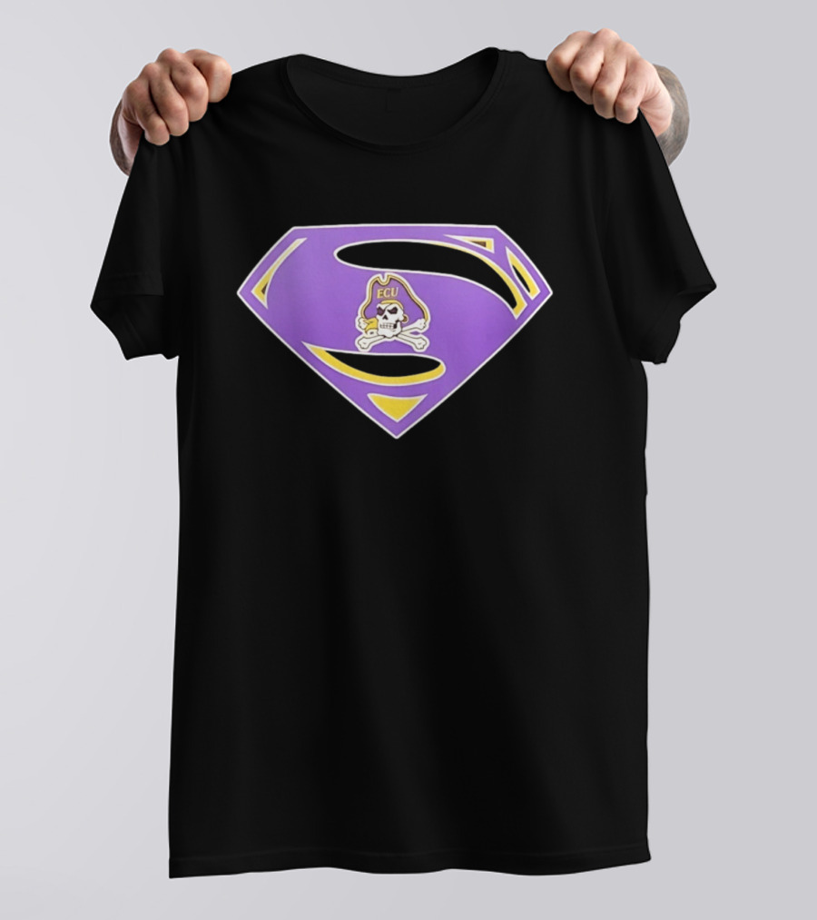 East Carolina University Pirates ECU Skull Superman T-Shirt