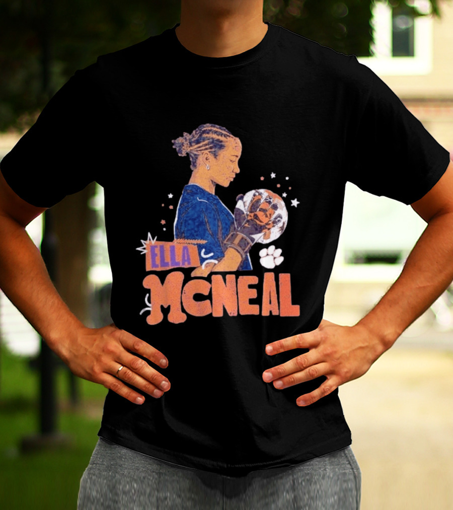Ella McNeal Clemson Tigers Soccer Player Holding Ball T-Shirt
