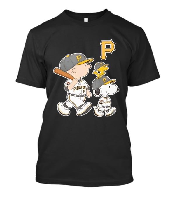 Woodstock Snoopy Charlie Brown Pittsburgh Pirates Baseball P T-Shirt