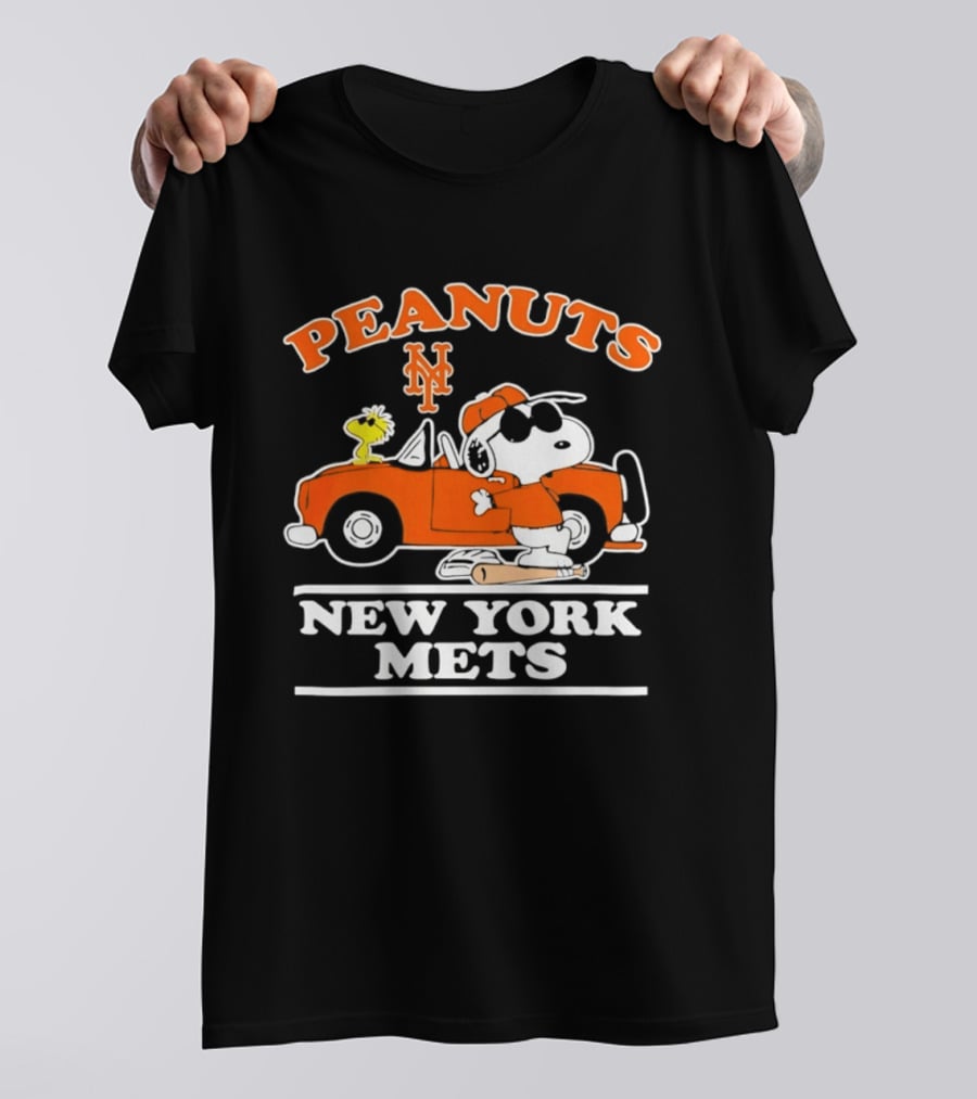 Peanuts Snoopy Woodstock New York Mets MLB Fan Gear T-Shirt