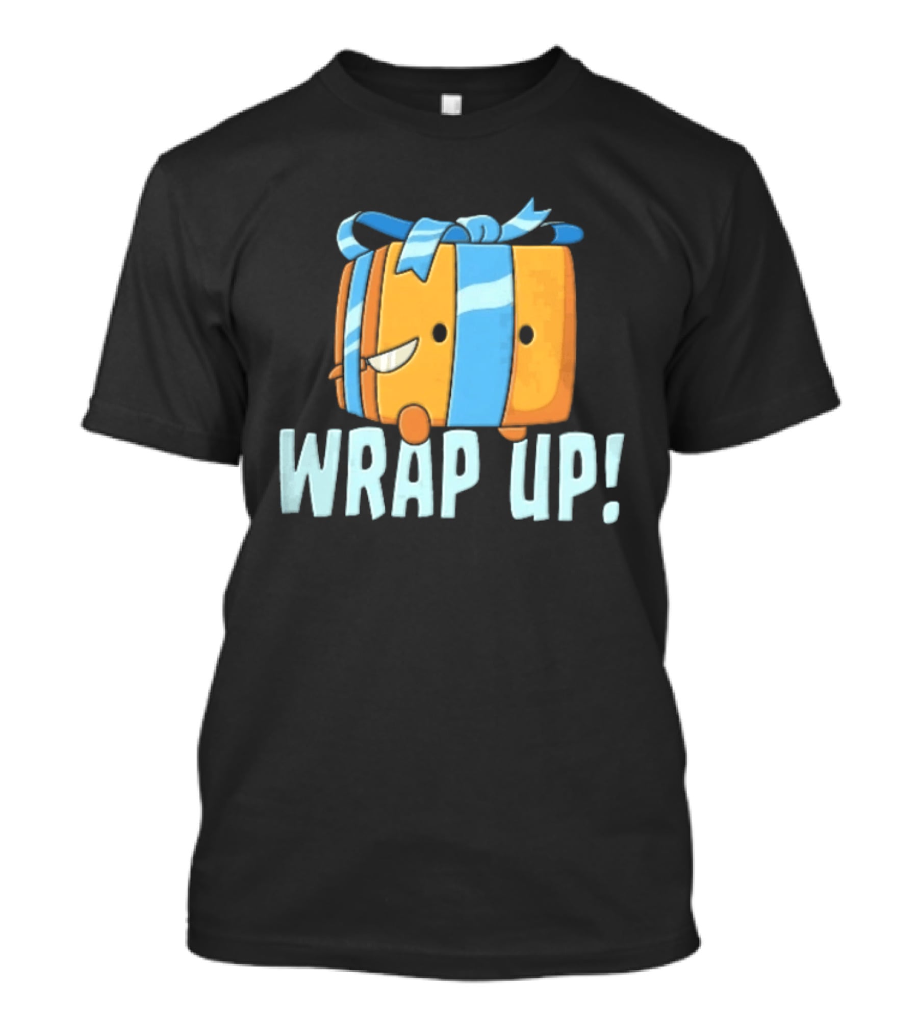 Mischievous Cartoon Ribboned Present Wrap Up With Knife T-Shirt