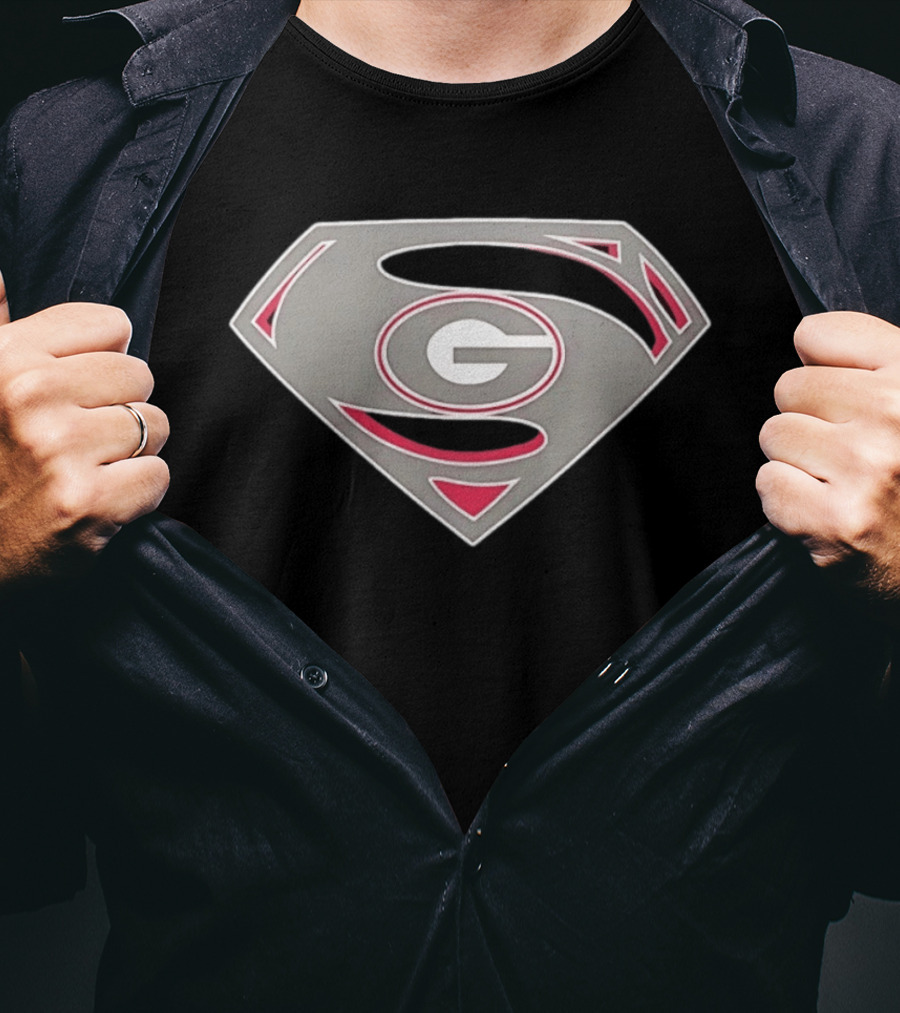 Georgia Bulldogs Superman UGA College Football G T-Shirt