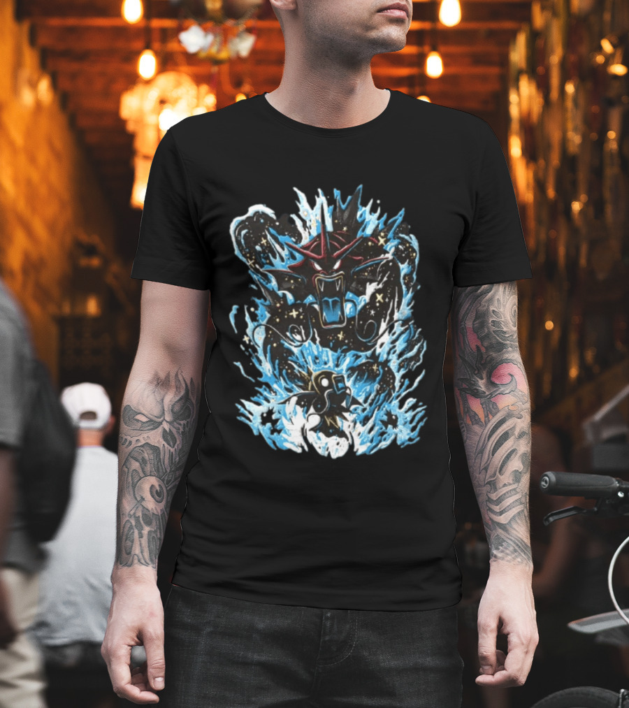 Gyarados And Magikarp Pokemon Evolution Deep Sea Water Power Splash Fan Favorite T-Shirt
