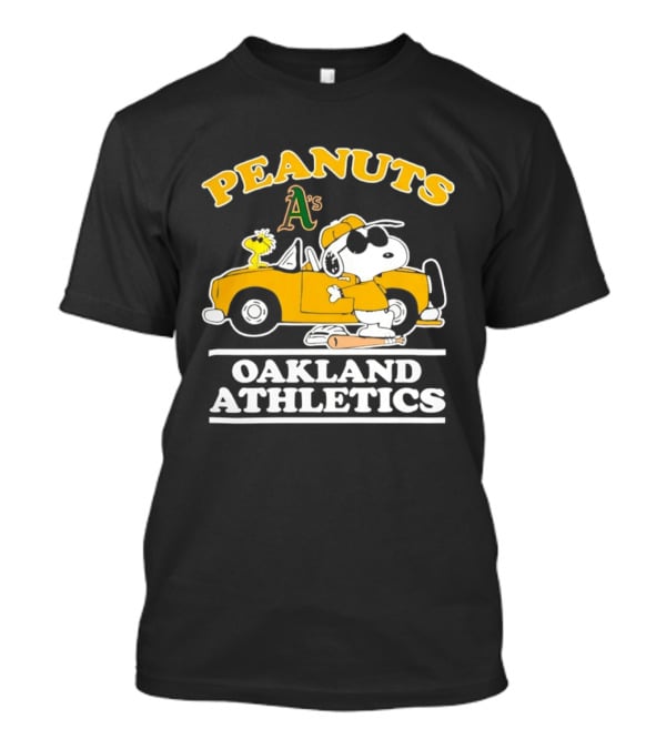 Peanuts Snoopy Woodstock Oakland Athletics A's T-Shirt