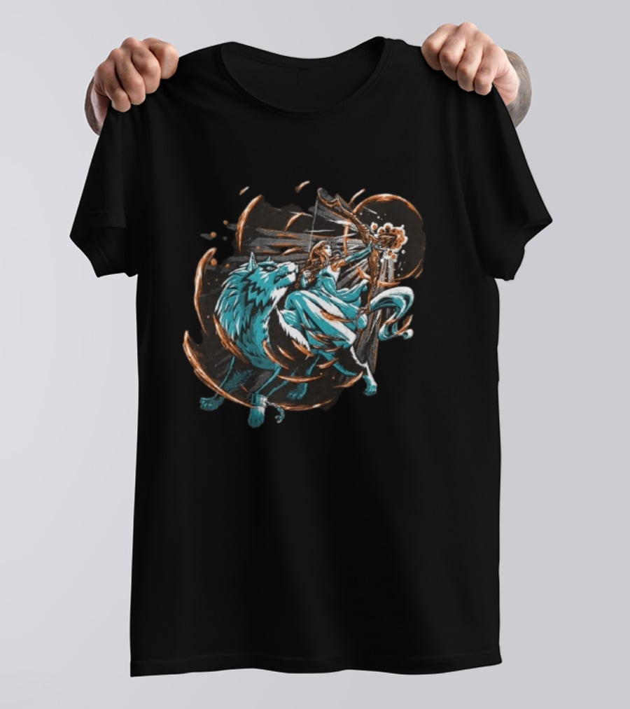 Princess Zelda And Wolf Link Adventure The Legend Of Zelda Breath Of The Wild T-Shirt