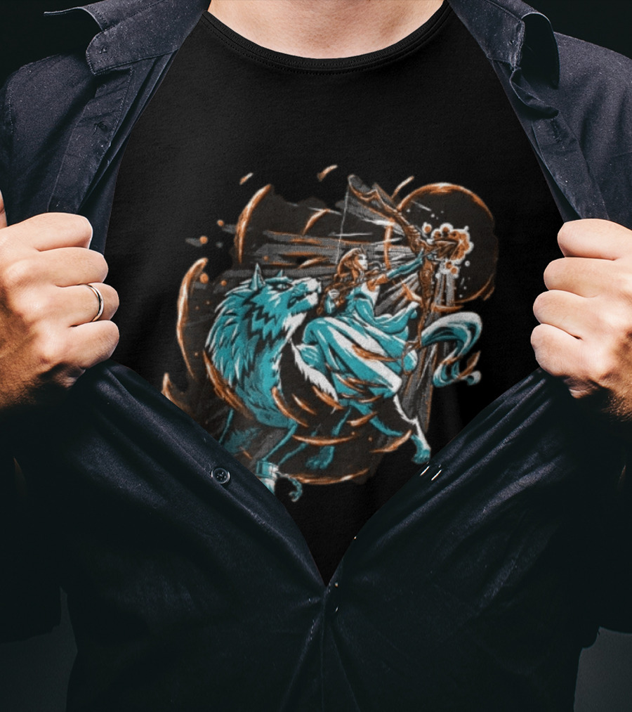 Princess Zelda And Wolf Link Adventure The Legend Of Zelda Breath Of The Wild T-Shirt