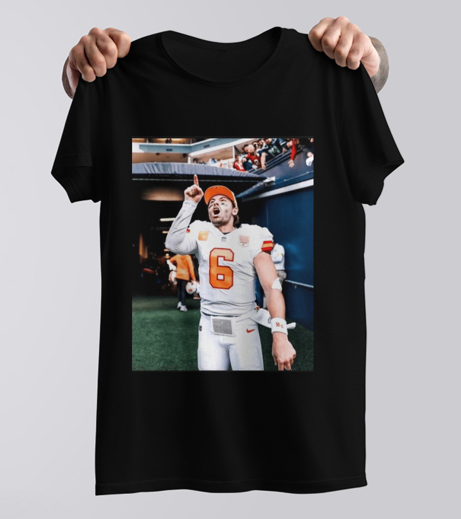 Baker Mayfield Tampa Bay Buccaneers NFL Quarterback Action Number 6 T-Shirt