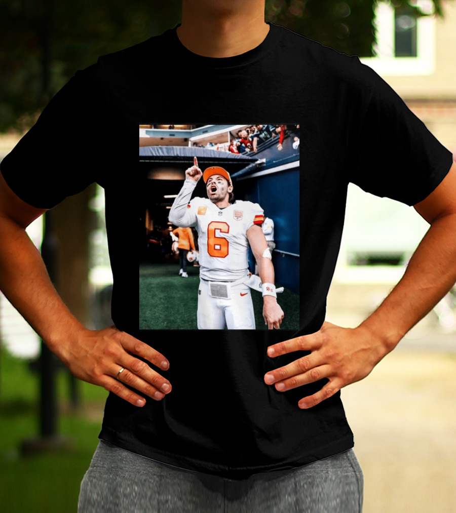 Baker Mayfield Tampa Bay Buccaneers NFL Quarterback Action Number 6 T-Shirt