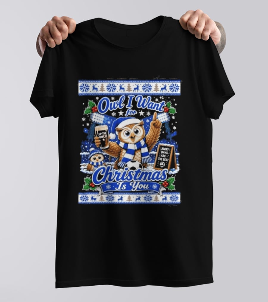 Owl I Want For Christmas Is You Sheffield Wednesday Jumper T-Shirt