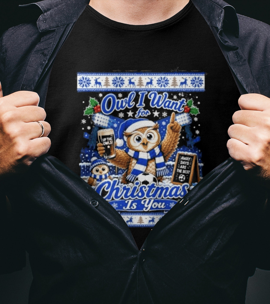 Owl I Want For Christmas Is You Sheffield Wednesday Jumper T-Shirt