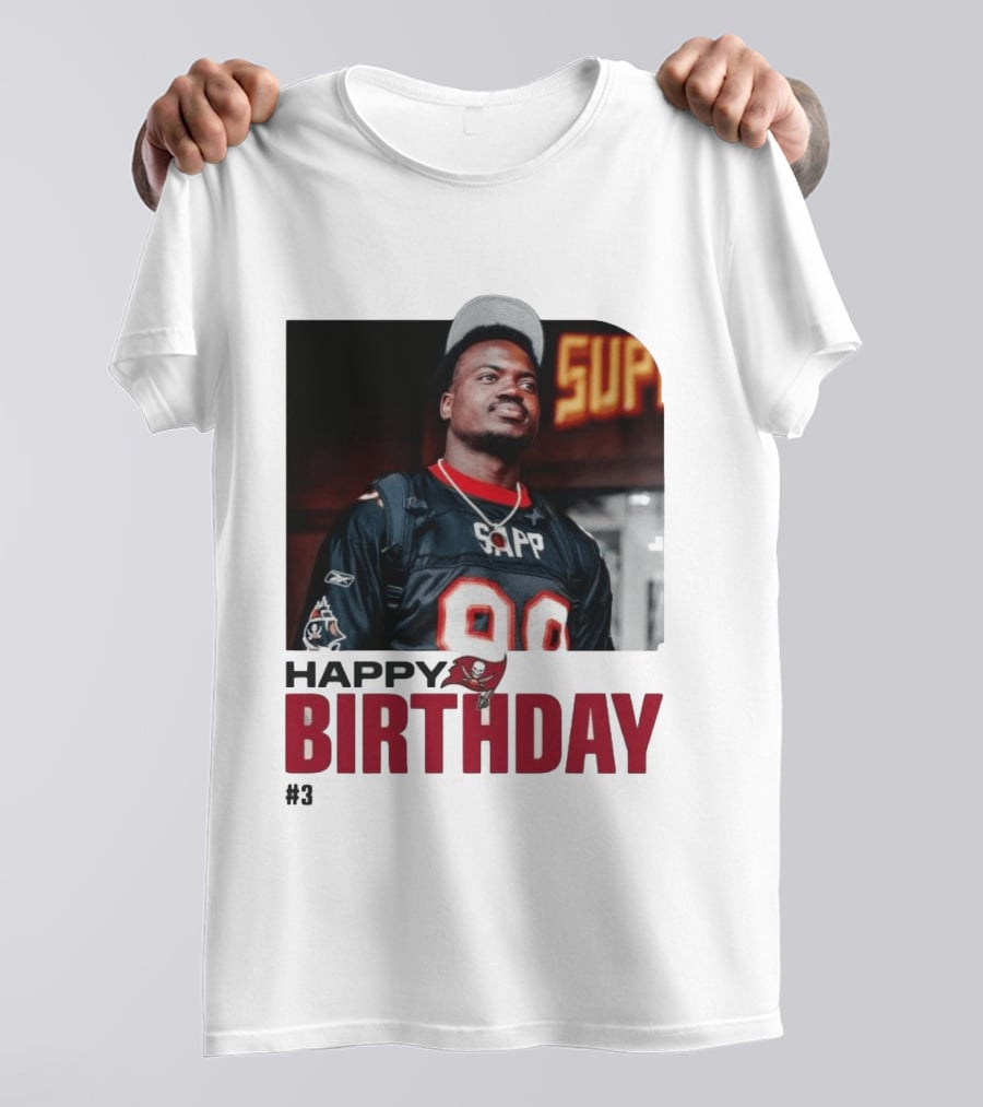 Happy Birthday Rueben Jr. Sapp Jersey #3 Football T-Shirt