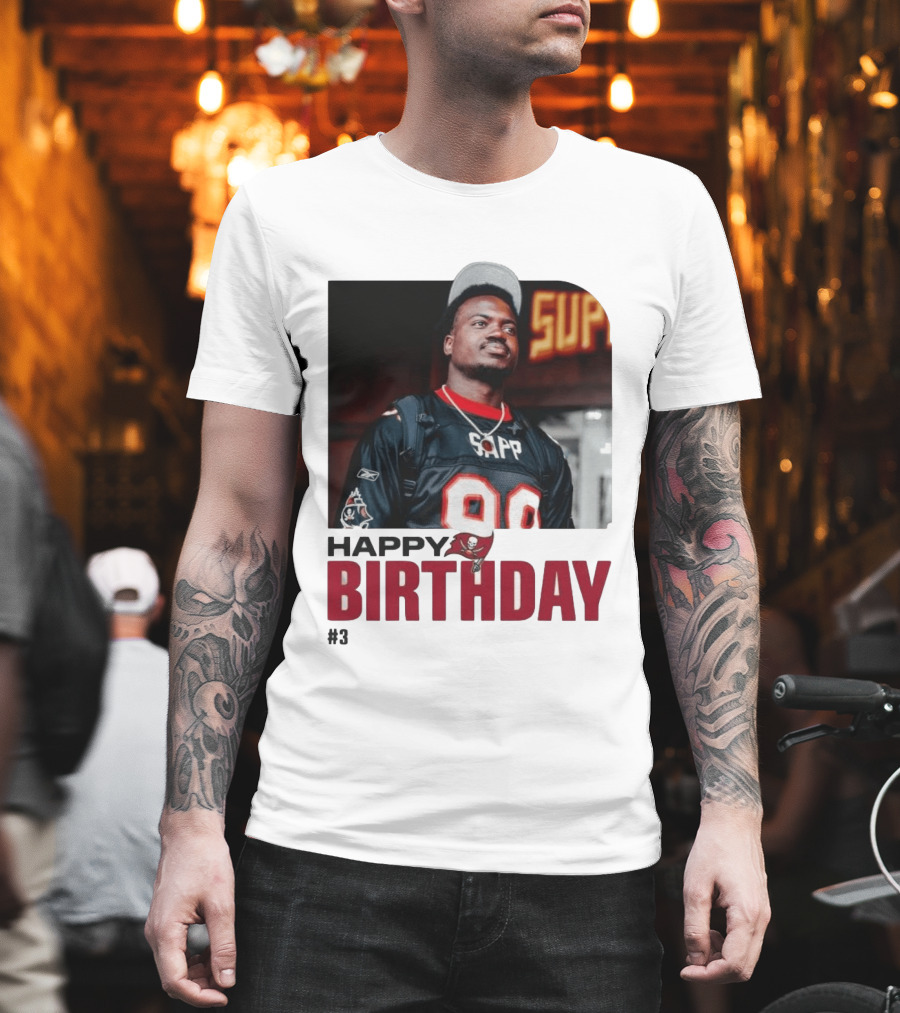 Happy Birthday Rueben Jr. Sapp Jersey #3 Football T-Shirt