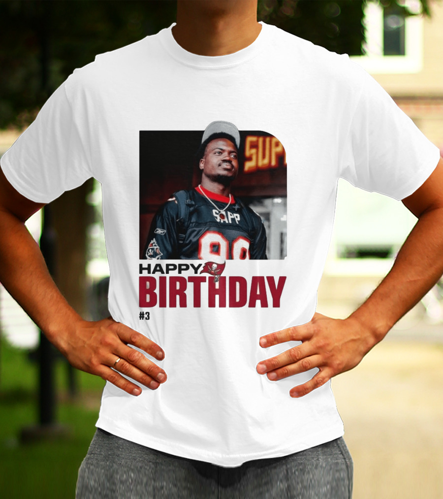 Happy Birthday Rueben Jr. Sapp Jersey #3 Football T-Shirt