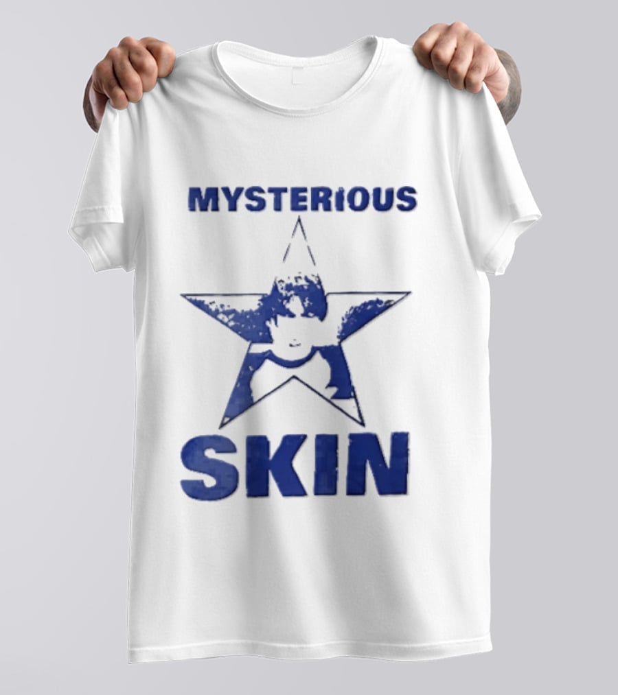 Mysterious Skin Distressed Blue Star Male Bootleg T-Shirt