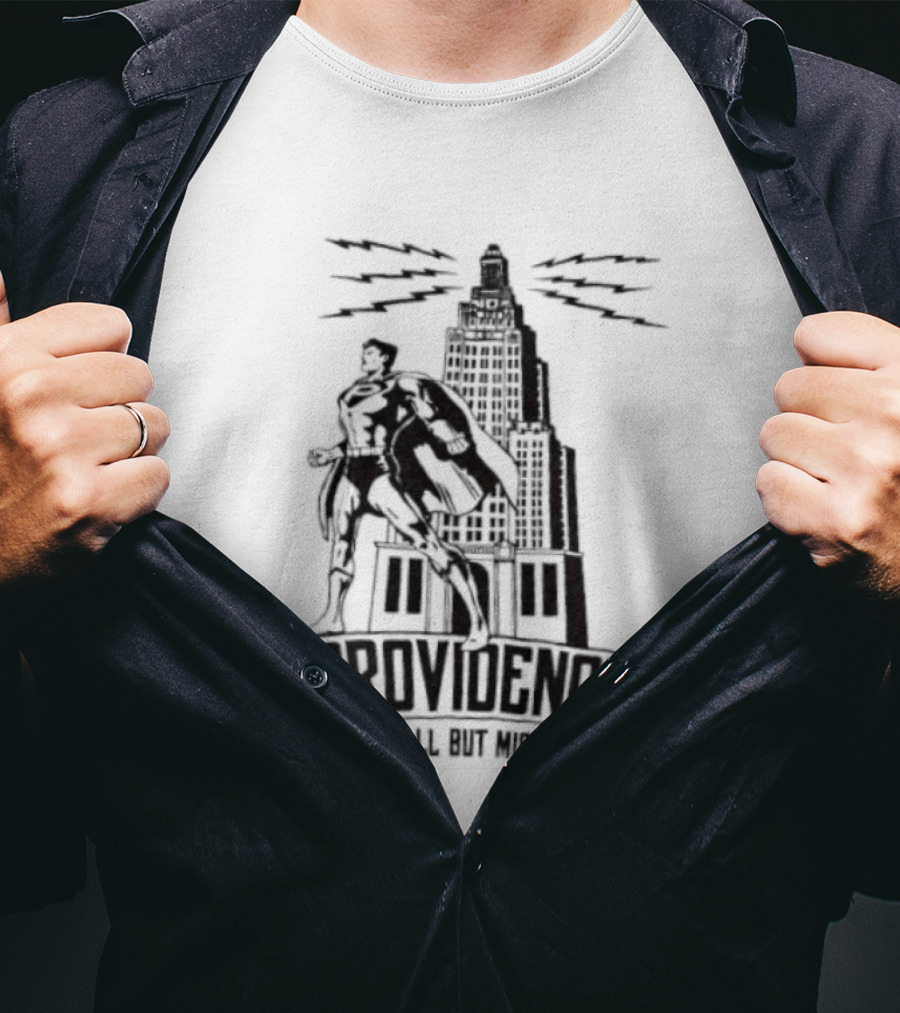 Providence Small But Mighty Superhero City Skyline T-Shirt