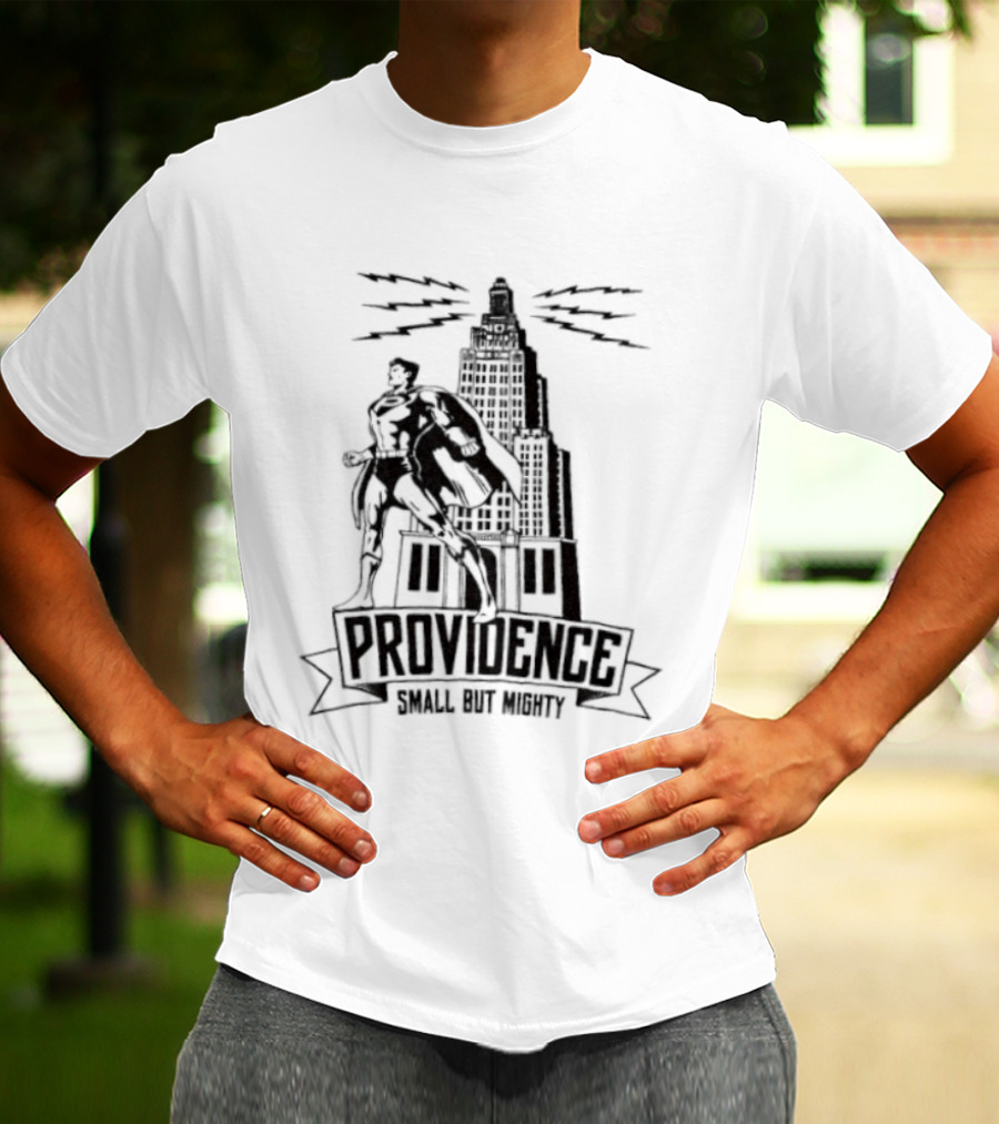 Providence Small But Mighty Superhero City Skyline T-Shirt