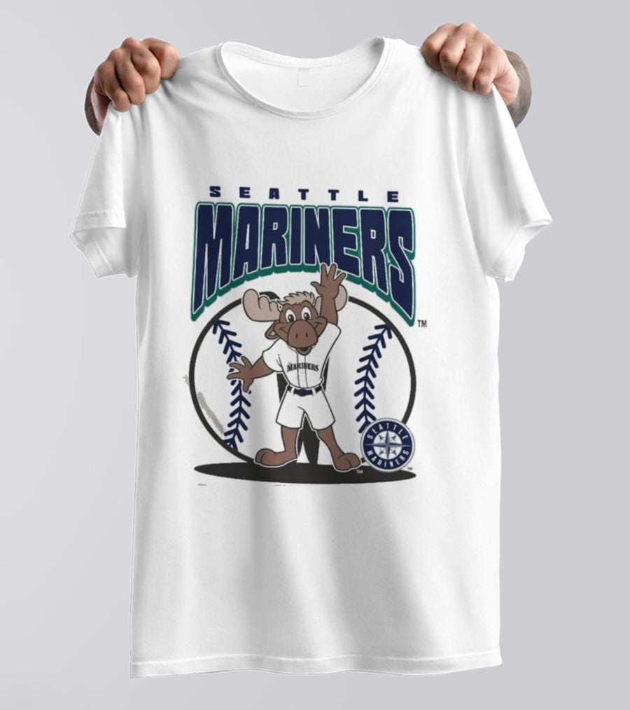 Seattle Mariners Moose Character Youth Mitchell & Ness Mania T-Shirt
