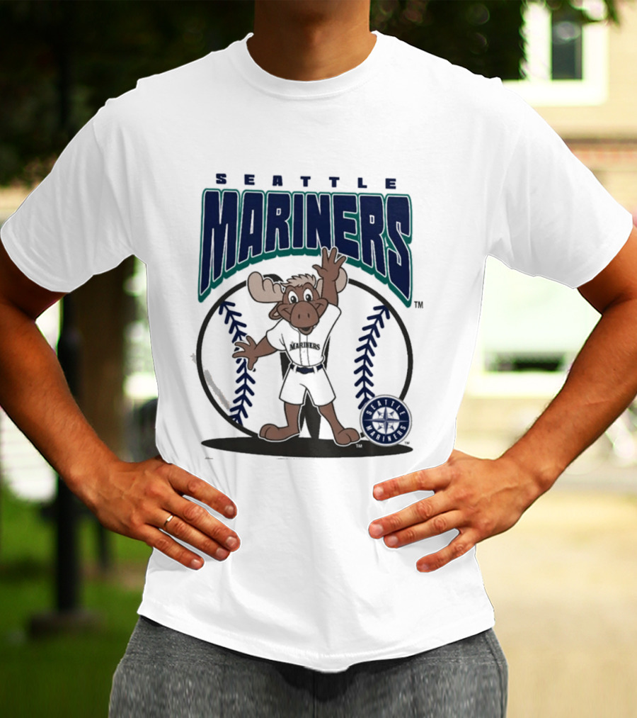 Seattle Mariners Moose Character Youth Mitchell & Ness Mania T-Shirt