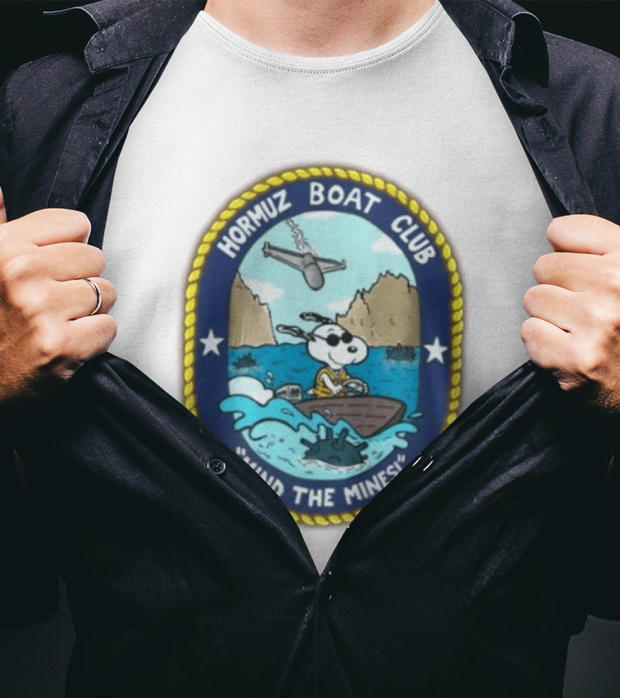 Hormuz Boat Club Snoopy Mind The Mines Marine Adventure Patch T-Shirt