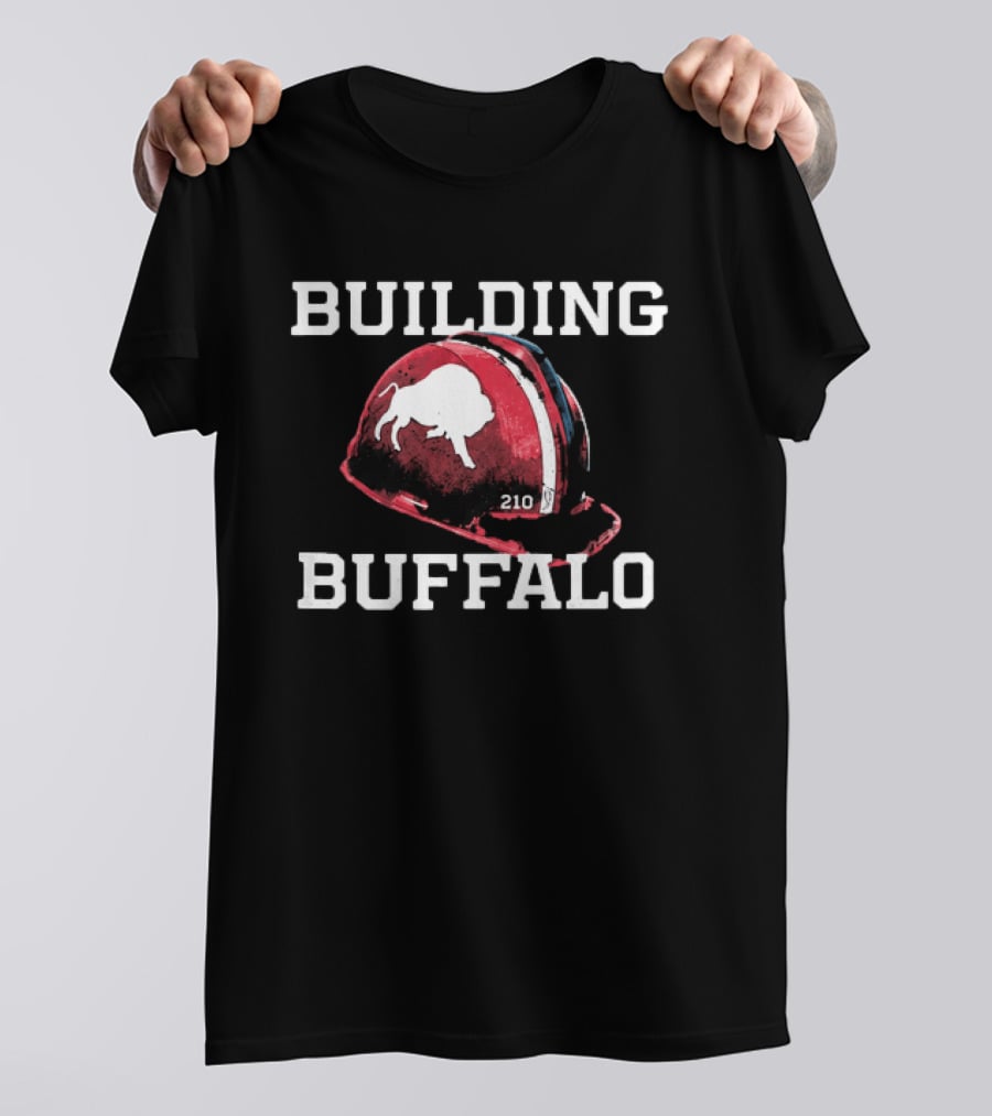 Building Buffalo 2026 Highmark Stadium Helmet T-Shirt
