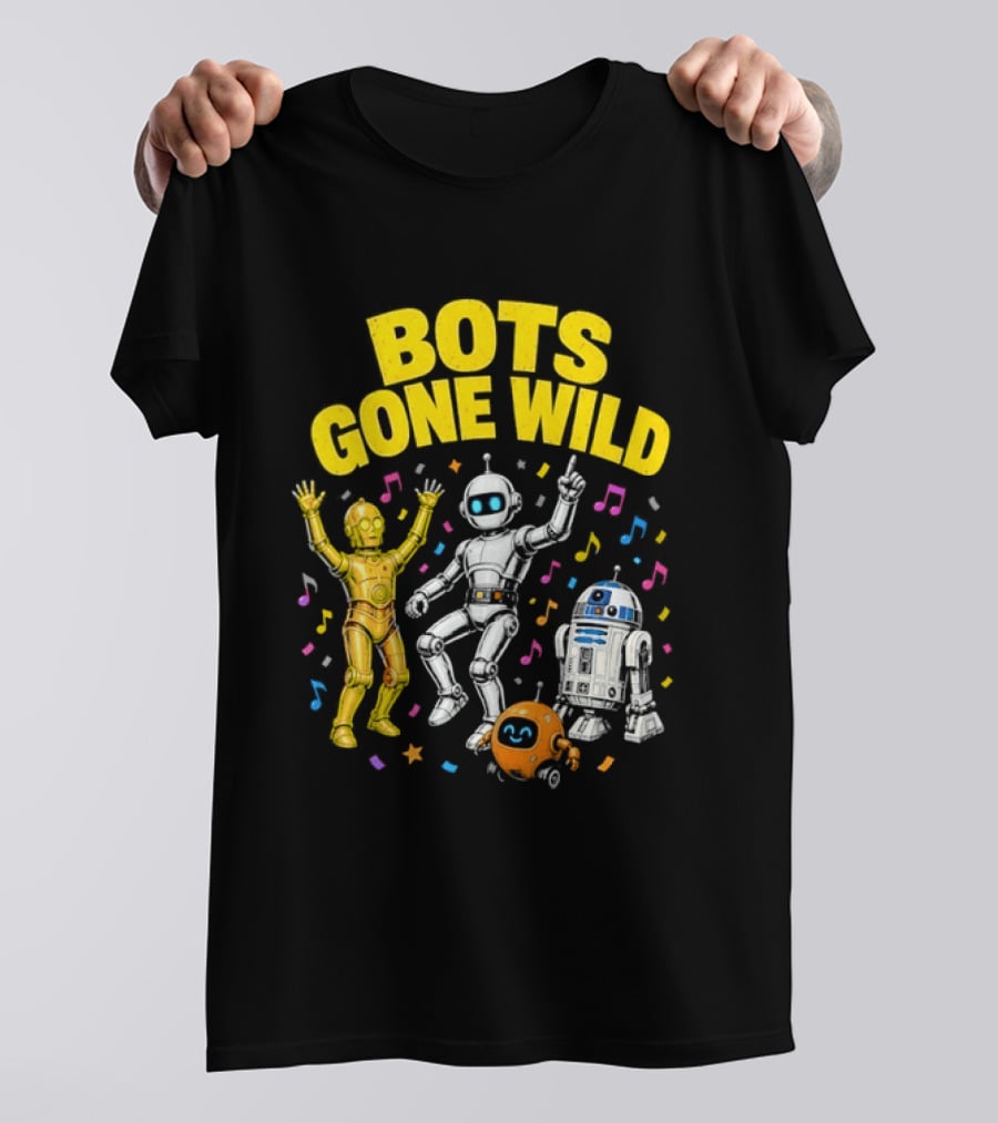 Bots Gone Wild With Star Wars Droids C 3PO R2 D2 Celebration T-Shirt