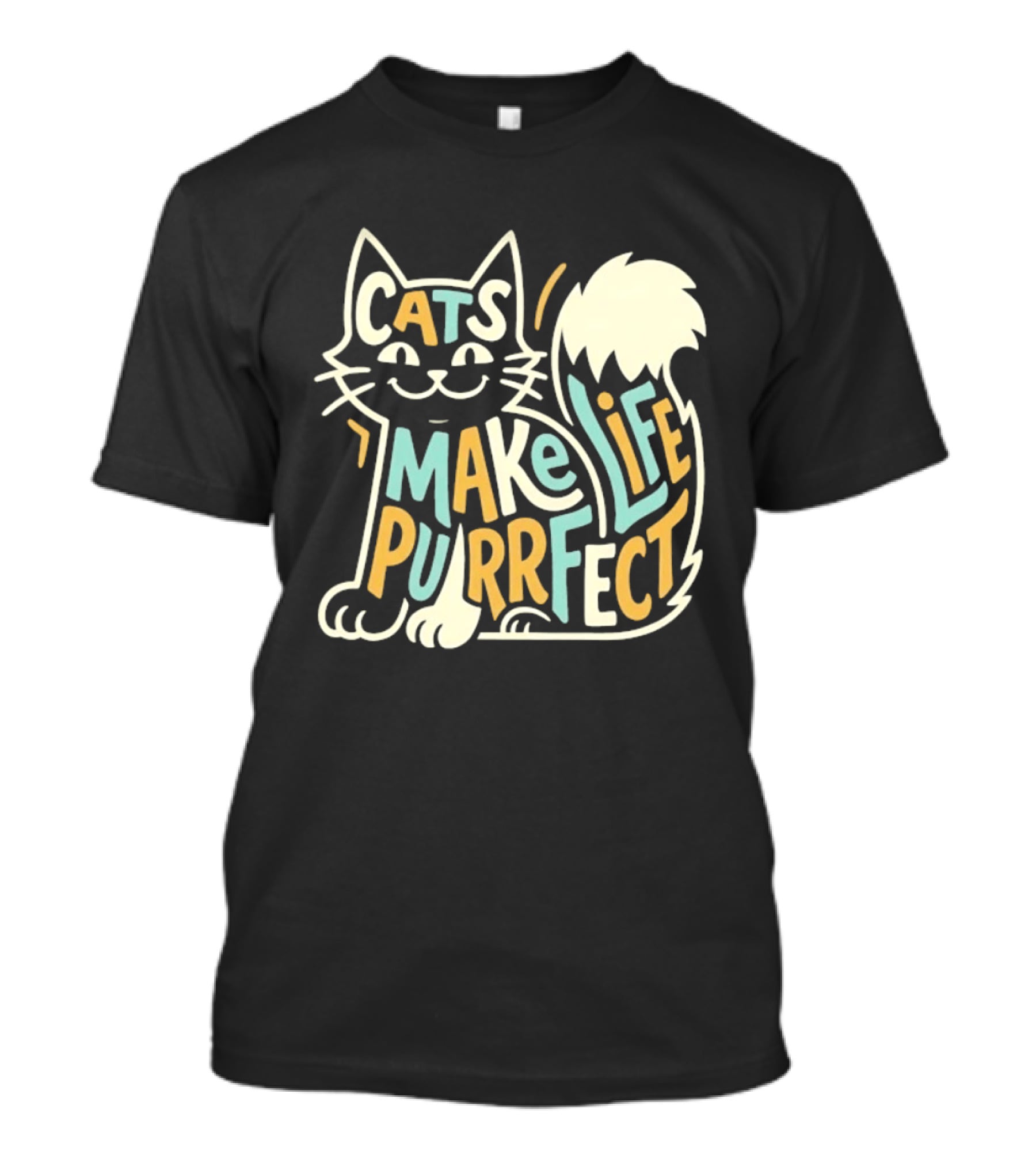 Cats Make Life Purrfect Feline Lover T-Shirt