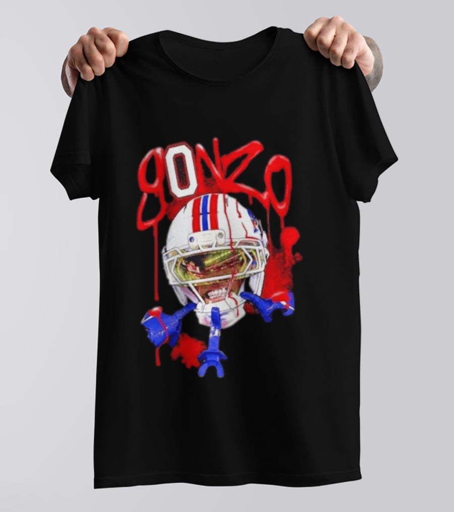 Christian Gonzalez Gonzo New England Patriots Football Helmets And Gear T-Shirt