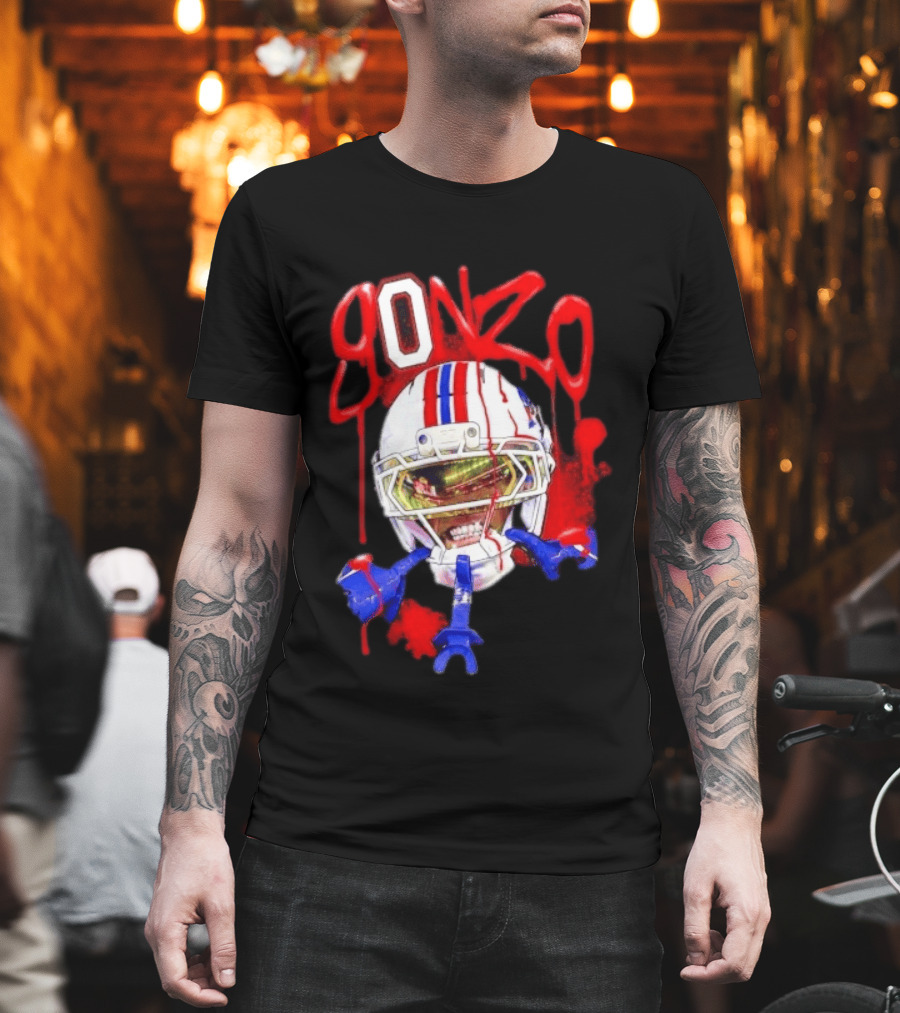 Christian Gonzalez Gonzo New England Patriots Football Helmets And Gear T-Shirt
