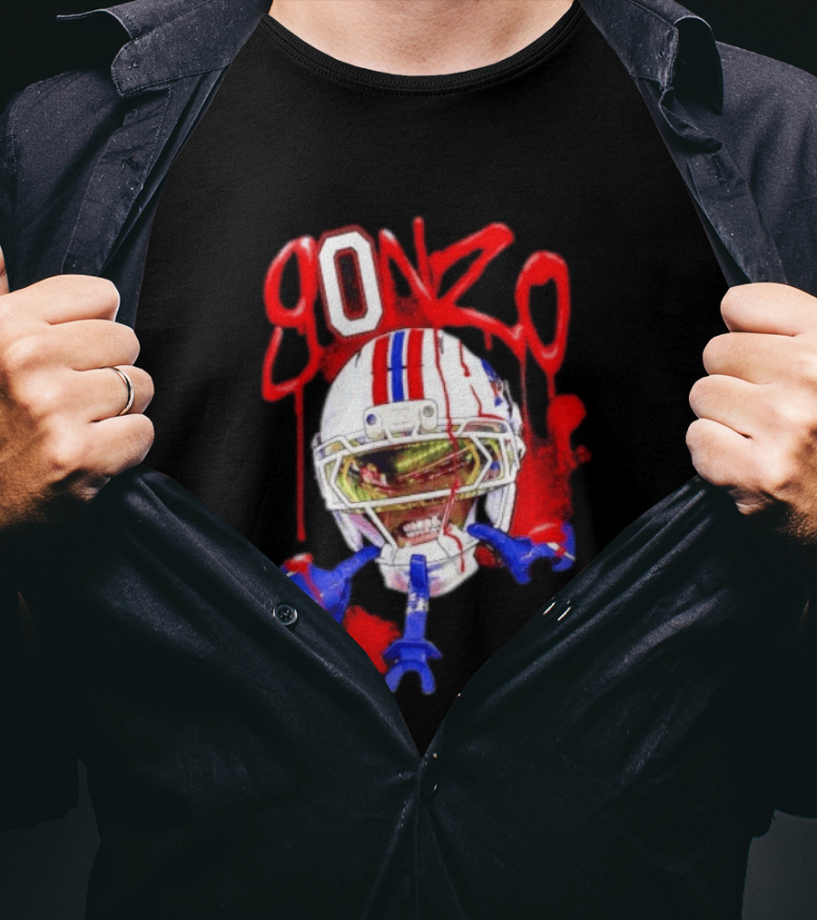 Christian Gonzalez Gonzo New England Patriots Football Helmets And Gear T-Shirt