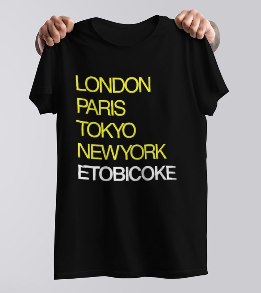 London Paris Tokyo NewYork Etobicoke City Travel Destination Landmark T-Shirt