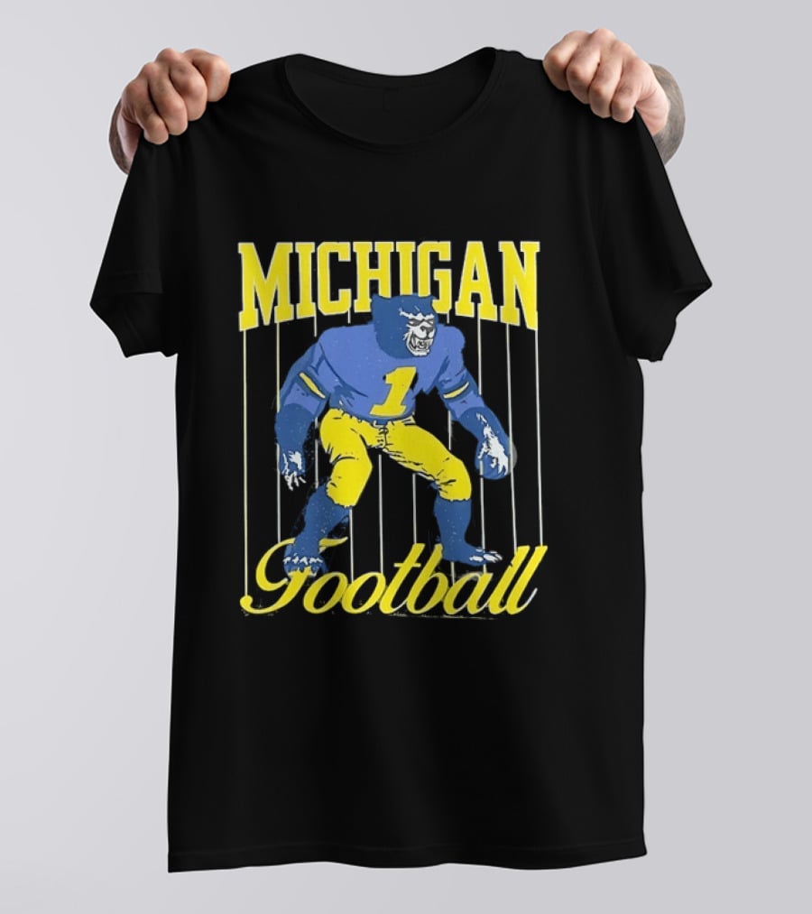 Michigan Football Wolverine Number One Classic Sports T-Shirt