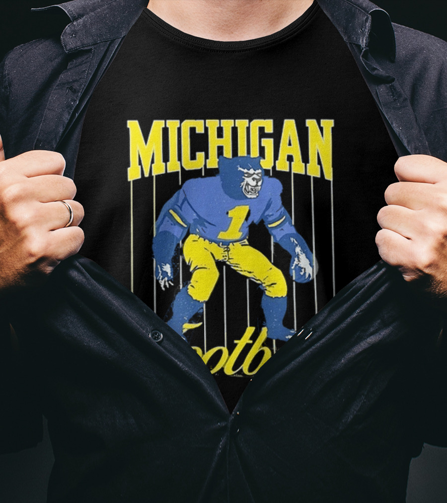 Michigan Football Wolverine Number One Classic Sports T-Shirt