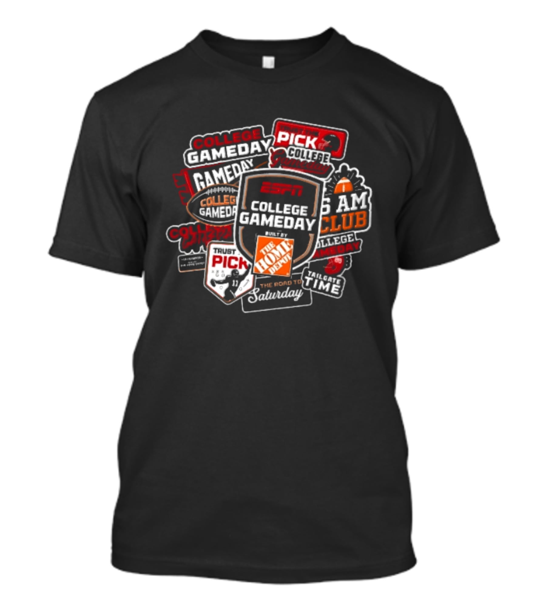 ESPn College GameDay Pick 6 AM Club Home Depot Road To Saturday Tailgate Time T-Shirt