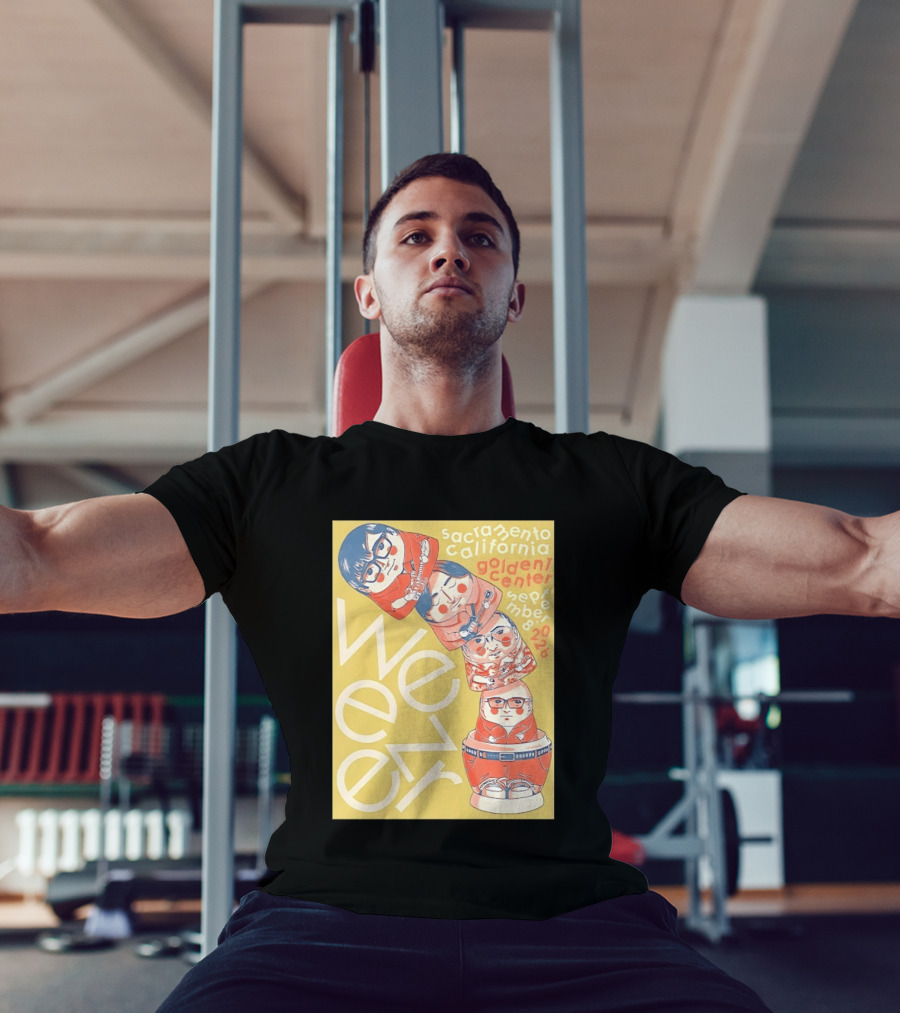 Sacramento California Golden 1 Center September 8 2026 Weezer Concert Matryoshka Dolls T-Shirt
