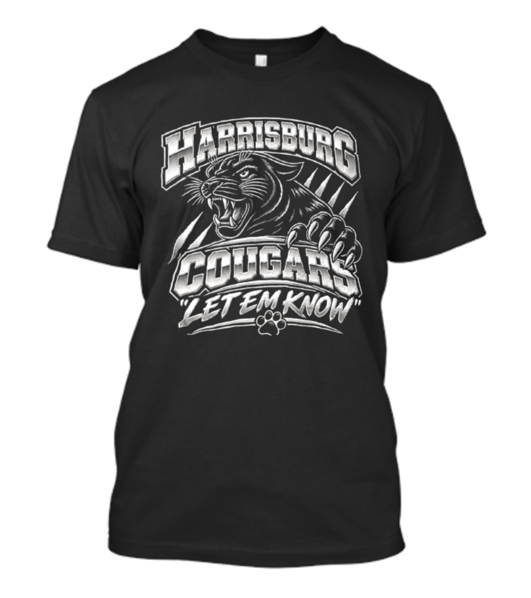 Harrisburg Cougars Let Em Know Fierce Wildcat Spirit T-Shirt