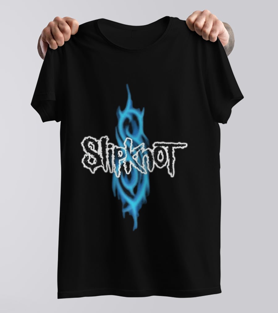 Slipknot Blue Tribal Flame Caustic Agnostic T-Shirt