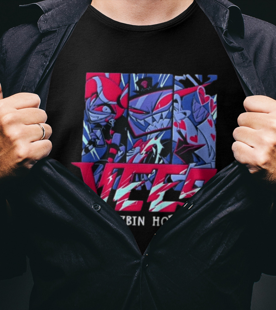 Vees Hazbin Hotel Cartoon Demon Characters T-Shirt