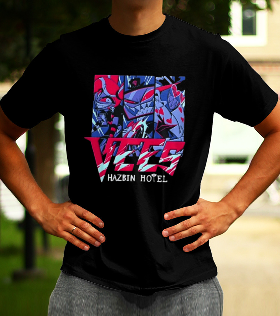 Vees Hazbin Hotel Cartoon Demon Characters T-Shirt
